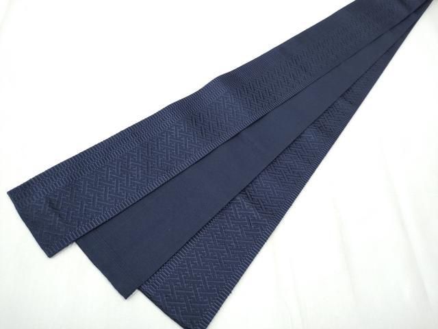 平和屋着物○男性 本場筑前博多織 角帯 献上 黒紅色 正絹 逸品 未使用