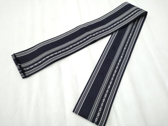 平和屋着物○男性 本場筑前博多織 角帯 献上 井上絹織物謹製 証紙付き