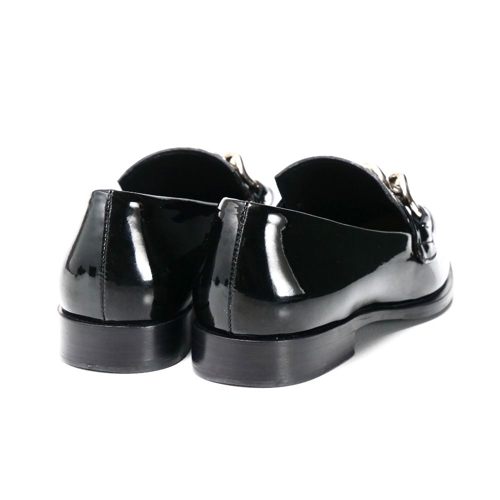 PRADA プラダ ローファー サイズ35 チェーン装飾 エナメル レザー 靴