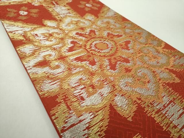 平和屋着物○龍村平蔵柄 六通柄 本袋帯 小蜀江 金銀糸