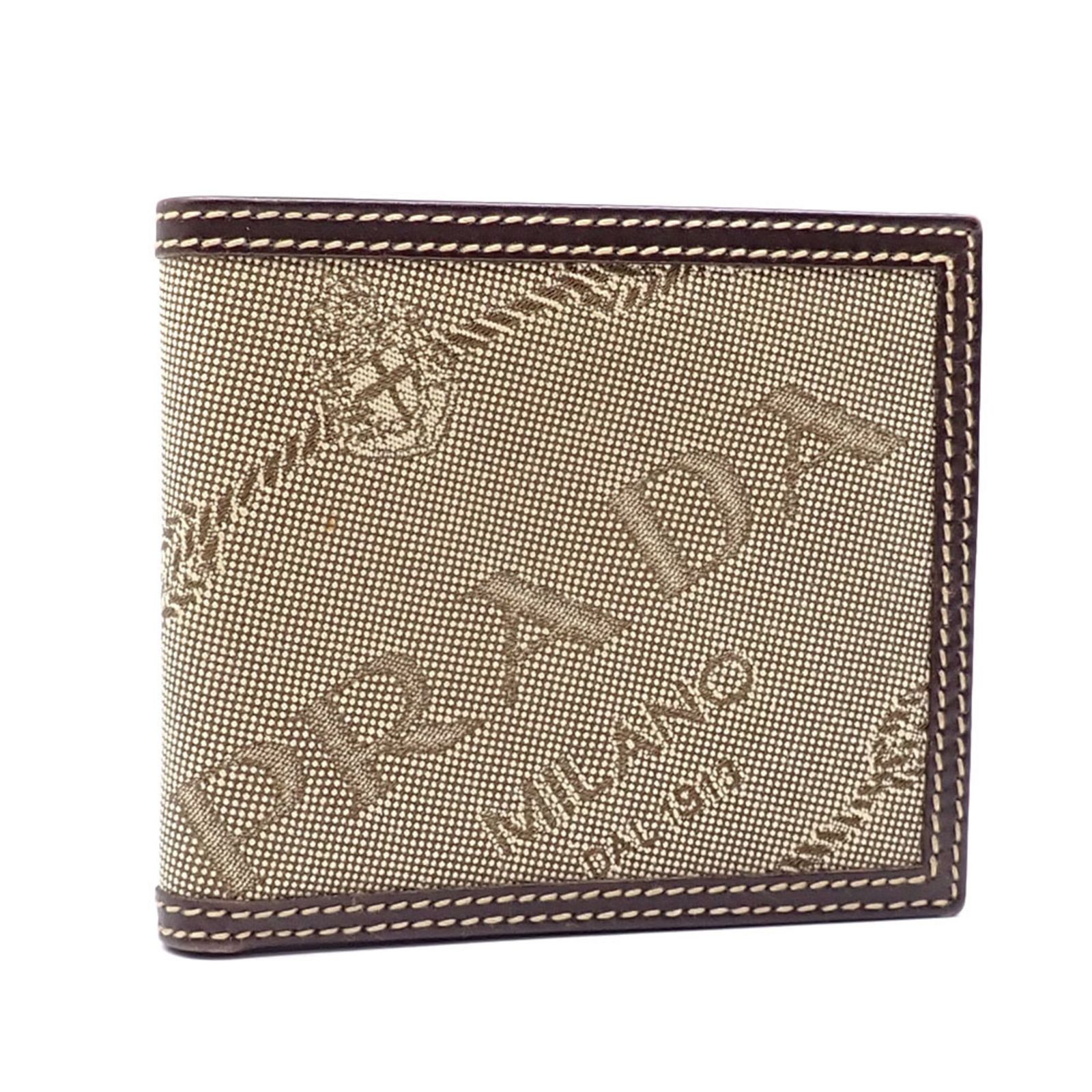 プラダ(Prada) プラダ 二つ折り 財布 ジャガード コンパクトウォレット