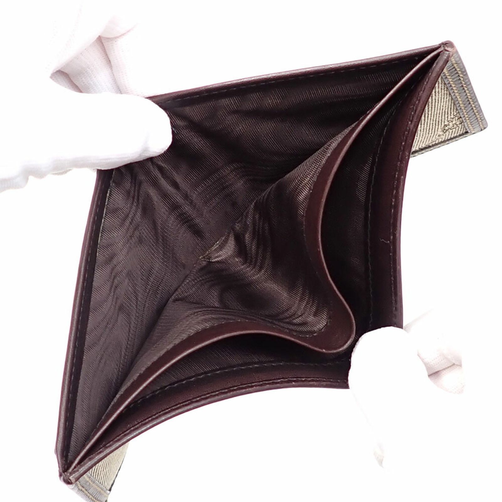 プラダ(Prada) プラダ 二つ折り 財布 ジャガード コンパクトウォレット