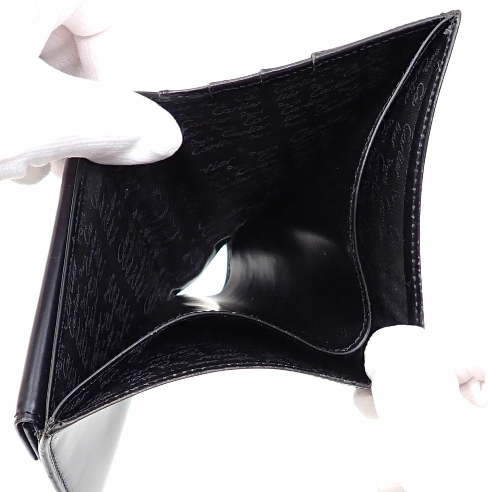 カルティエ(Cartier) カルティエ 二つ折り 財布 メンズ ブラック