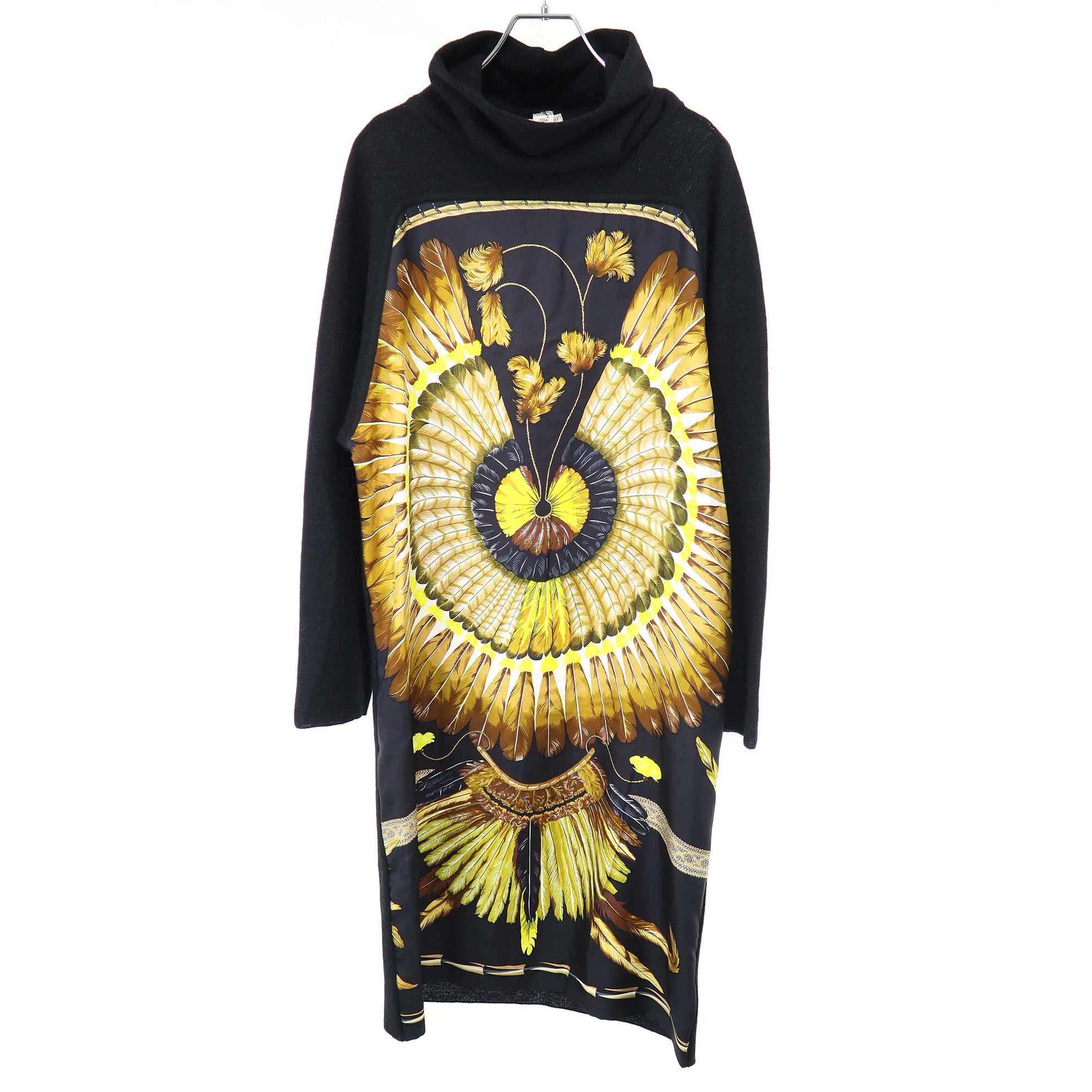 HERMES エルメス シルクアルパカハイネックニットワンピース 17-7711