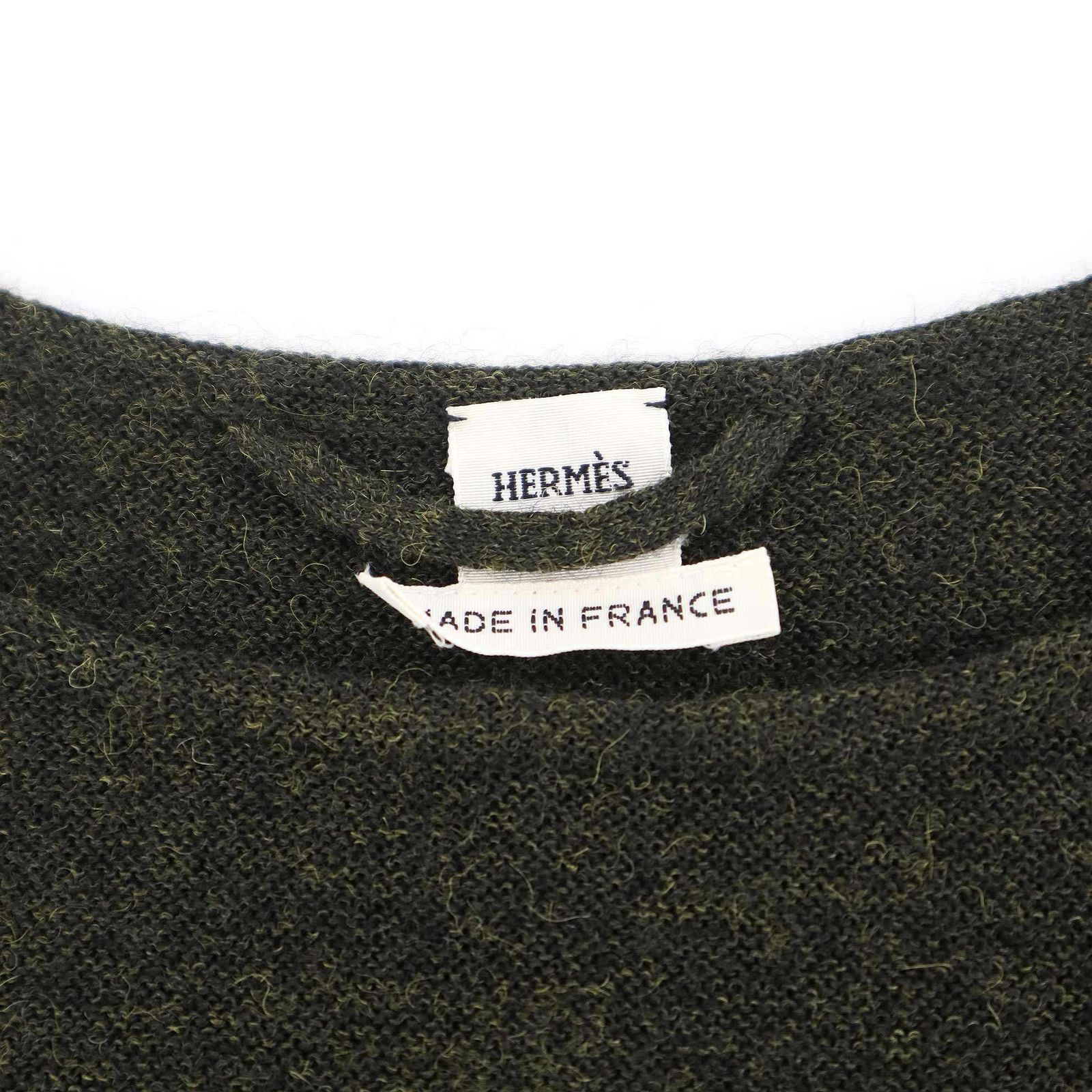 HERMES エルメス 14AW ツイルレーヌ シルクアルパカノースリーブニット