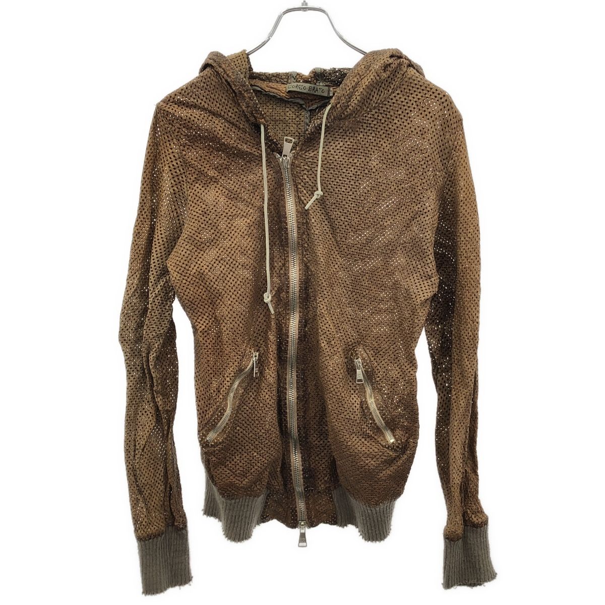 GIORGIO BRATO ジョルジオブラット パンチングレザージップアップ