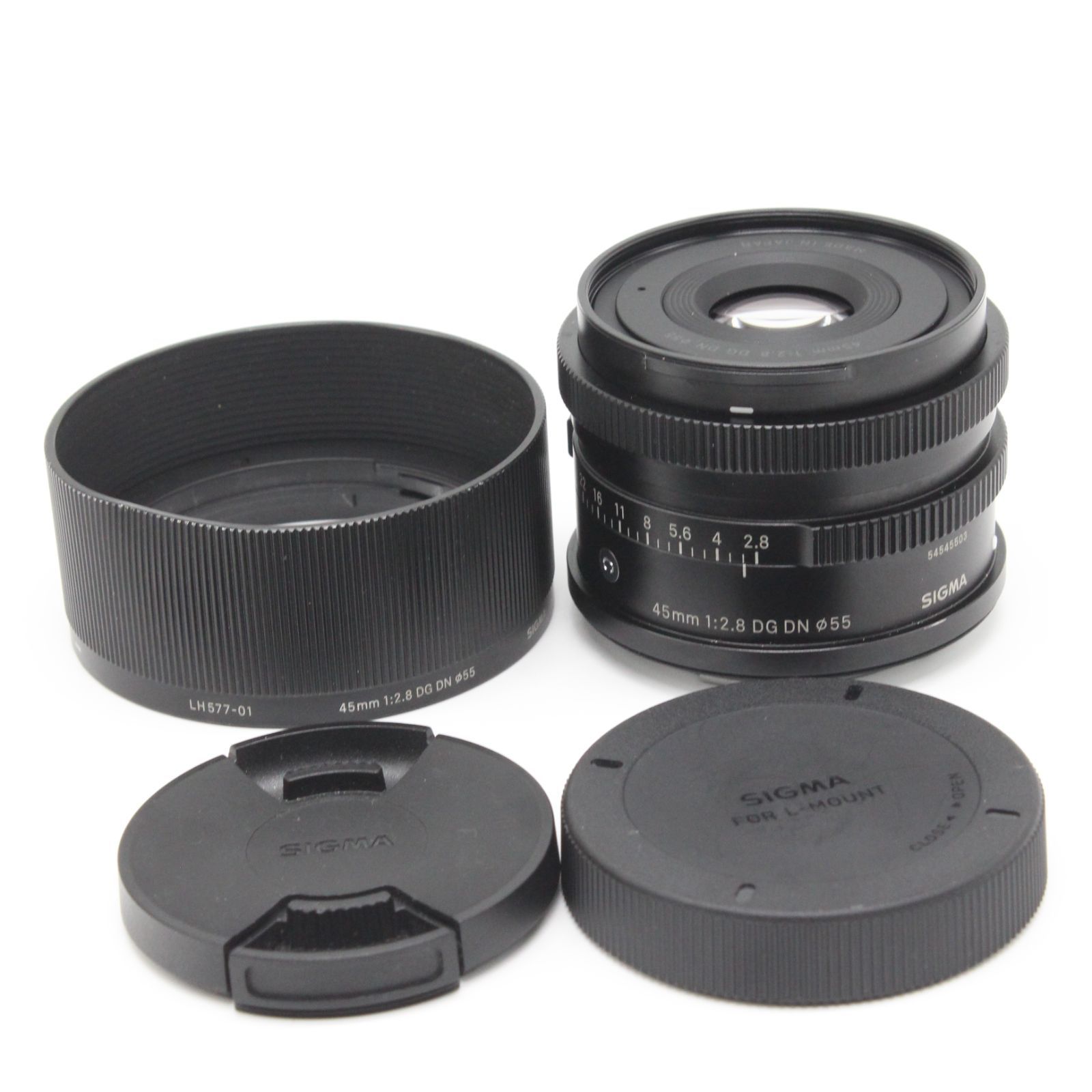 嬉しいフード付き(若干歪み有)！□極上品□ SIGMA 45mm F2.8 DG DN