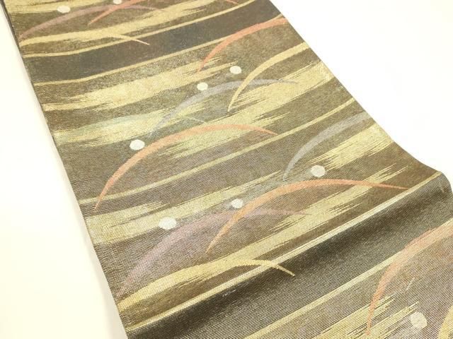 平和屋着物＊夏物 六通柄袋帯 露芝文 金糸 引箔 正絹 逸品