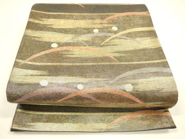 平和屋着物＊夏物　六通柄袋帯　露芝文　金糸　引箔　正絹　逸品　DAAY8259cm 平和屋着物＊夏物 六通柄袋帯 露芝文 金糸 引箔 正絹 逸品