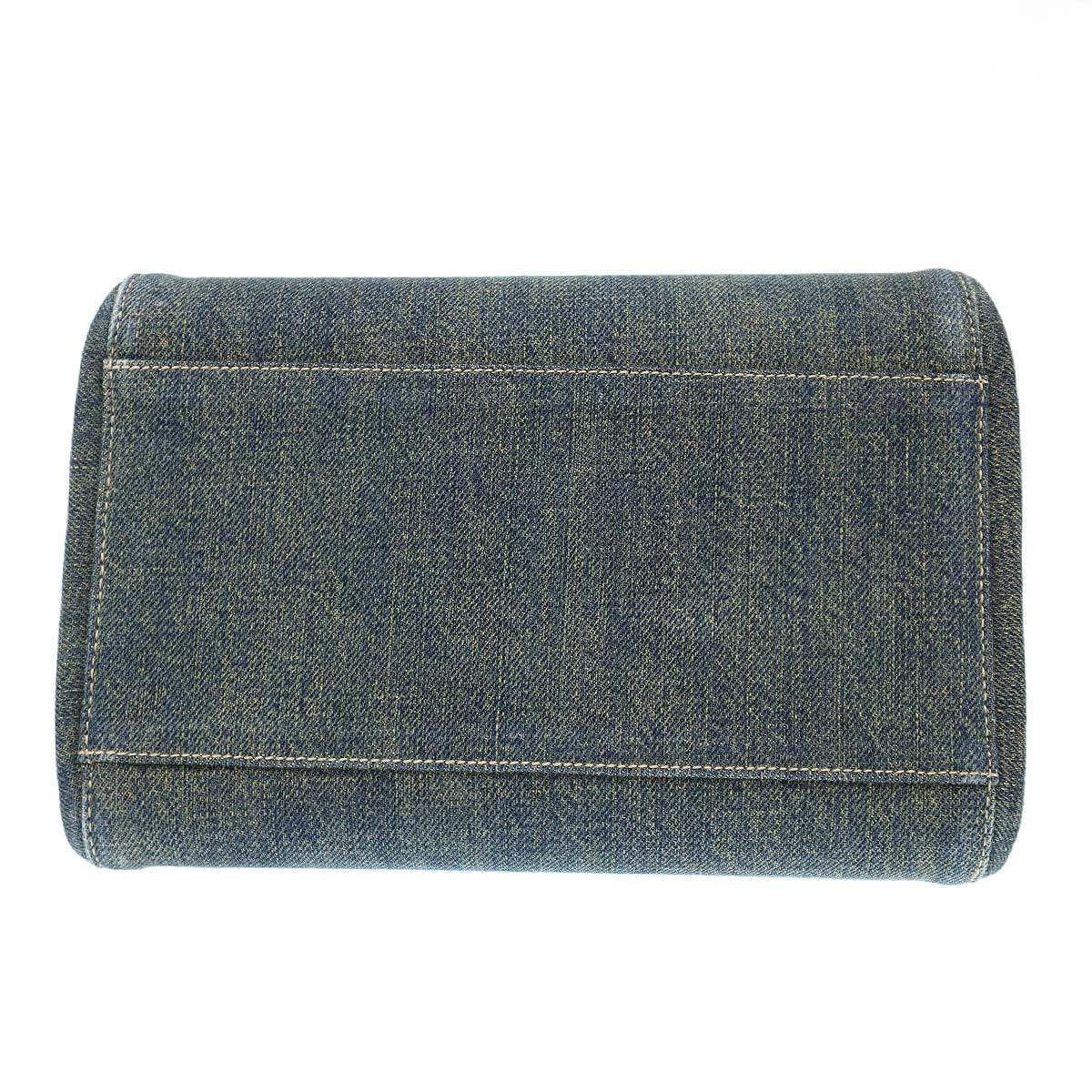 CHANEL シャネル 2.55 チョコバー Wチェーン デニムショルダーバッグ