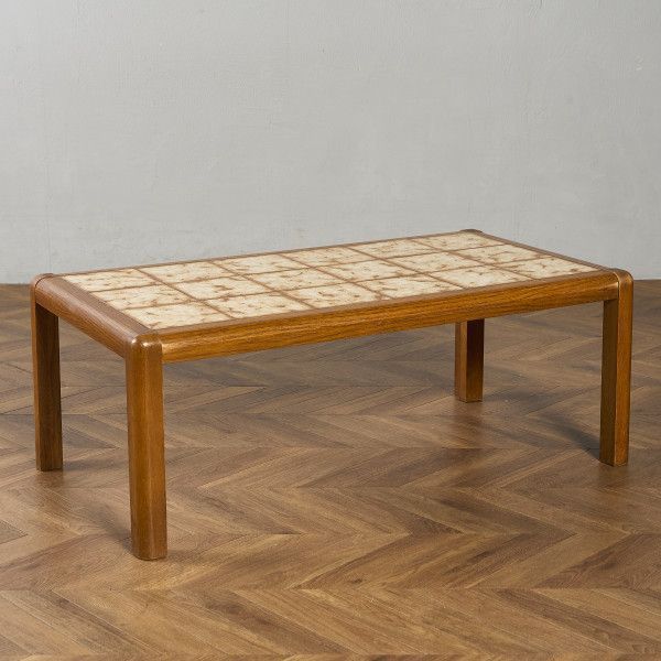 ベルギー ヴィンテージ タイルトップ コーヒーテーブル センター