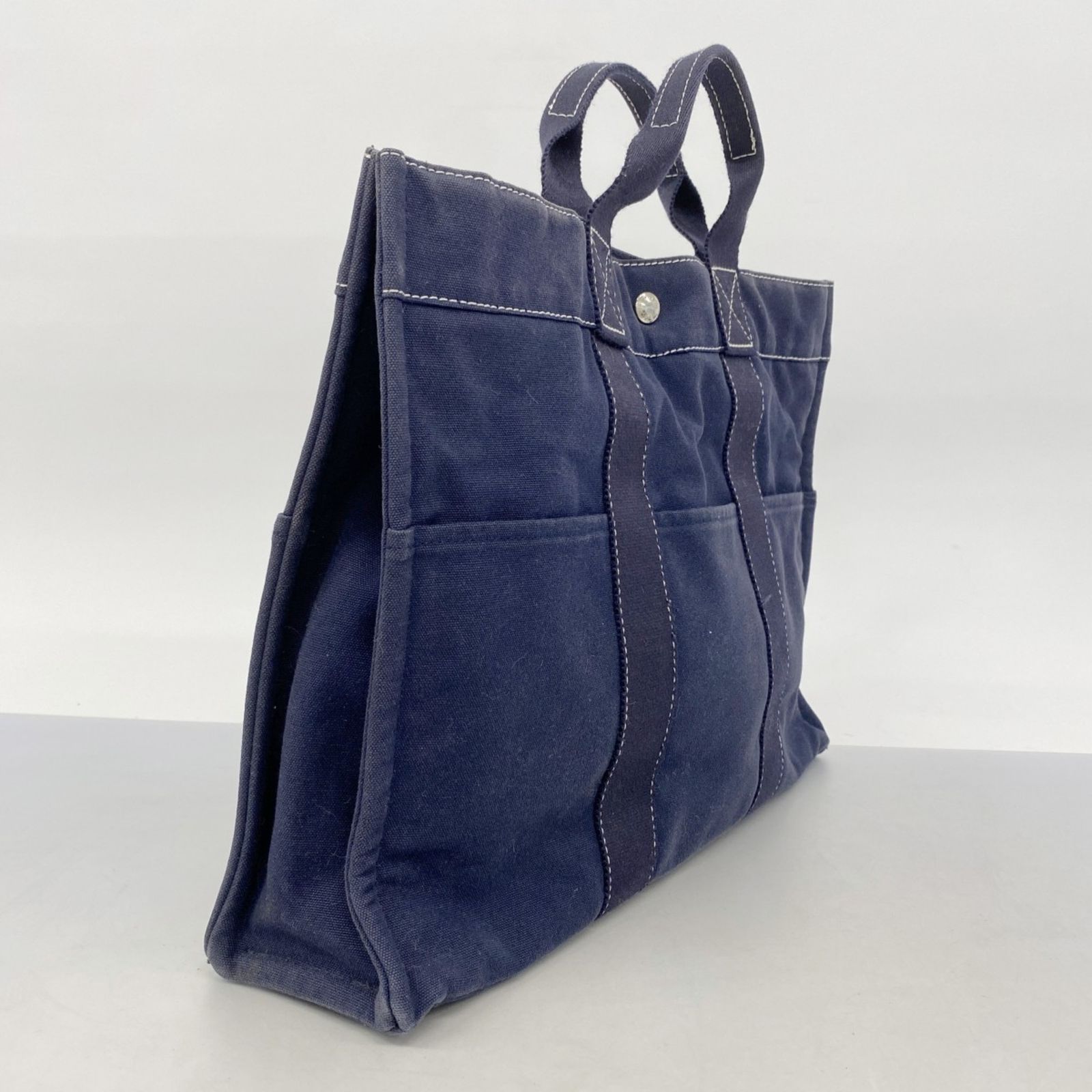 HERMES エルメス ドーヴィル キャンバス ハンド トートバッグ レッド 