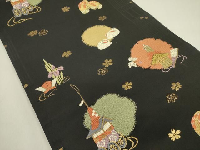 名古屋 正絹 リサイクル着物】名古屋帯 正絹 Sランク 小紫色（こむらさきいろ