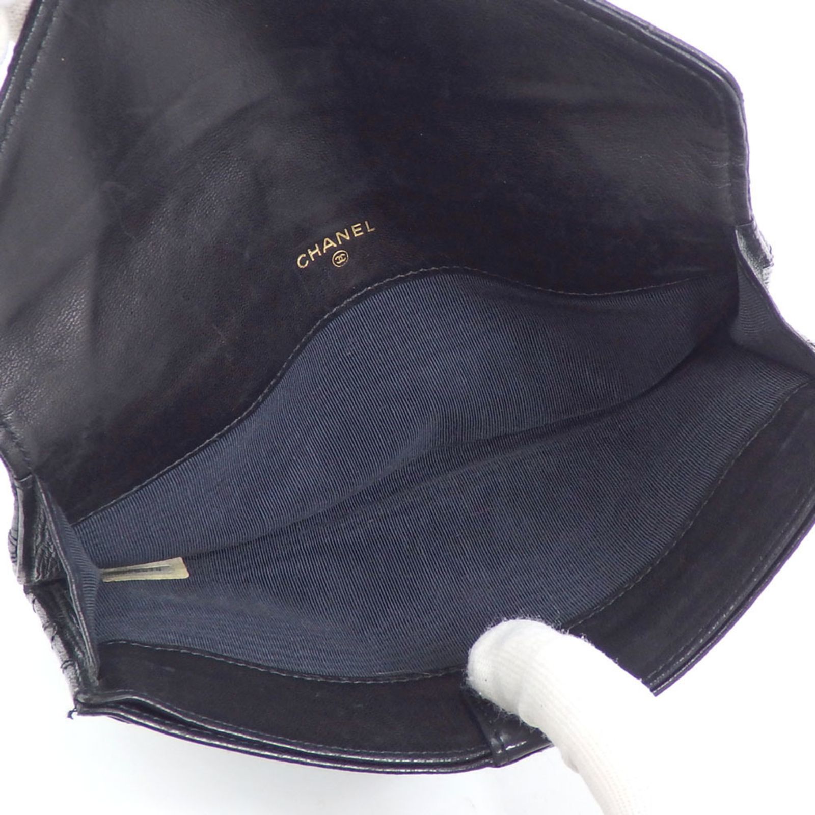 シャネル CHANEL ビコローレ 長財布 折財布 ココマーク ラムレザー 黒 シャネル(Chanel) シャネル 二つ折り 長財布 ビコローレ レディース