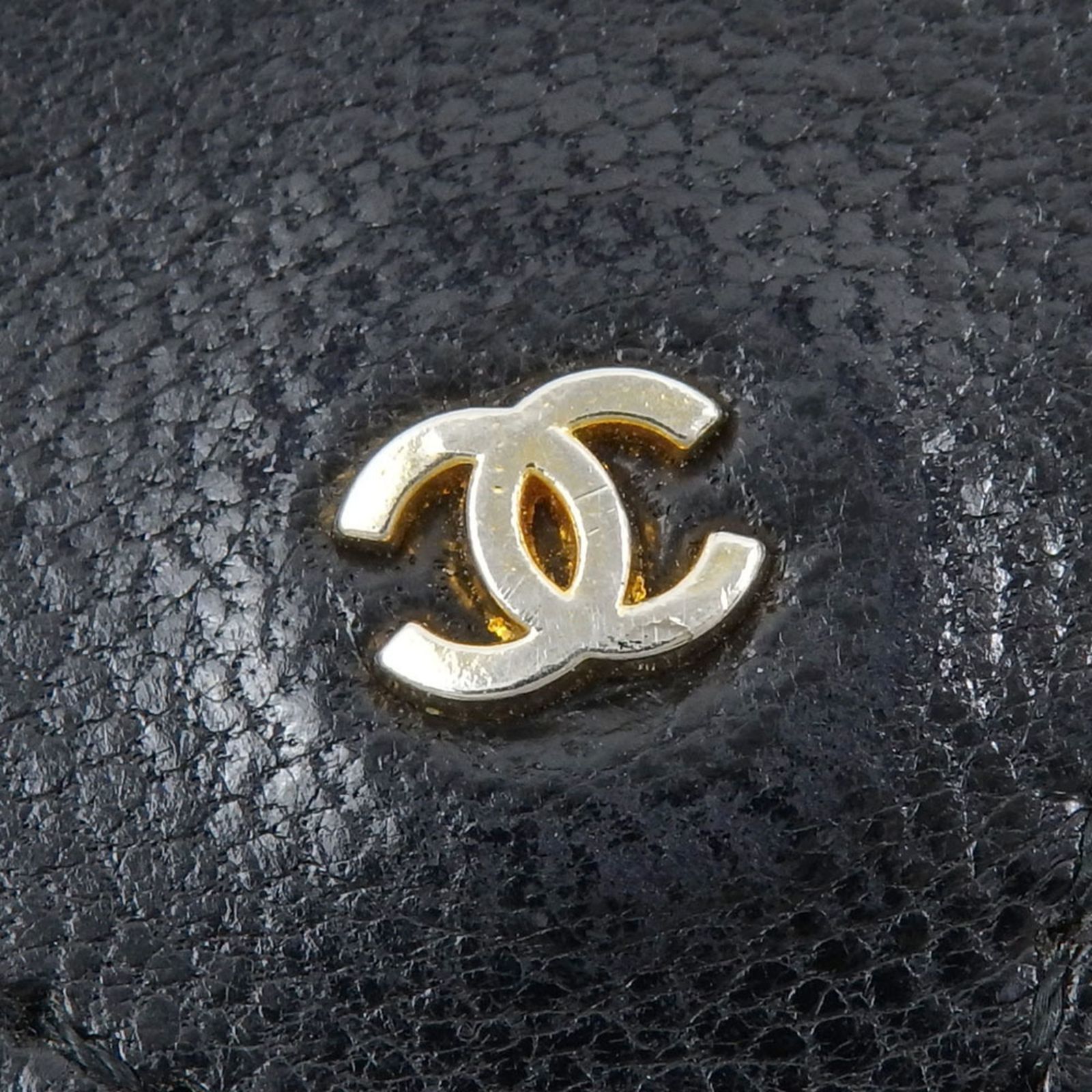 シャネル マトラッセ ラムスキン ビコローレ 二つ折り 財布 ココマーク 黒 CHANEL 二つ折り財布ビコローレマトラッセラムスキンココマーク黒