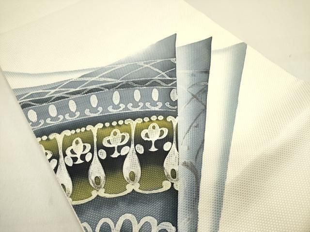 平和屋着物○太鼓柄袋帯 ろうけつ染め 花唐草文 正絹 逸品 DAAY2696op