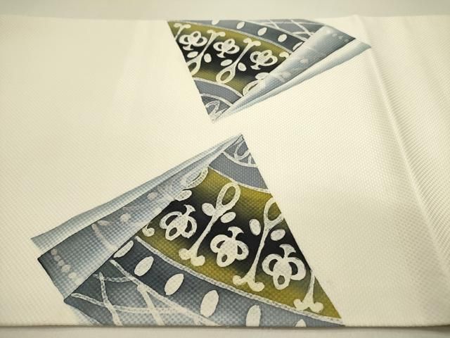 平和屋着物●太鼓柄袋帯　ろうけつ染め　花唐草文　正絹　逸品　DAAY2696op 平和屋着物○太鼓柄袋帯 ろうけつ染め 花唐草文 正絹 逸品 DAAY2696op