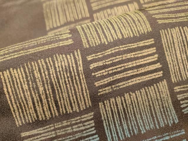 平和屋着物○両面 全通柄袋帯 幾何学文様 正絹 逸品 未使用