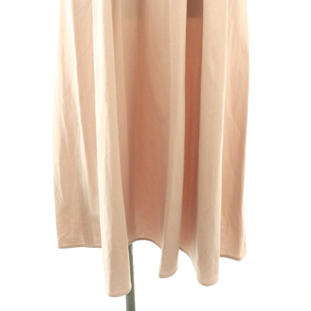 【中古】アナイ モクロディ刺繍袖 フレアワンピース ミモレ ロング 五分袖 パフスリーブ クルーネック 36 グレー アナイ ANAYI モクロディ刺繍袖ワンピース ミモレ ロング 五分袖 36