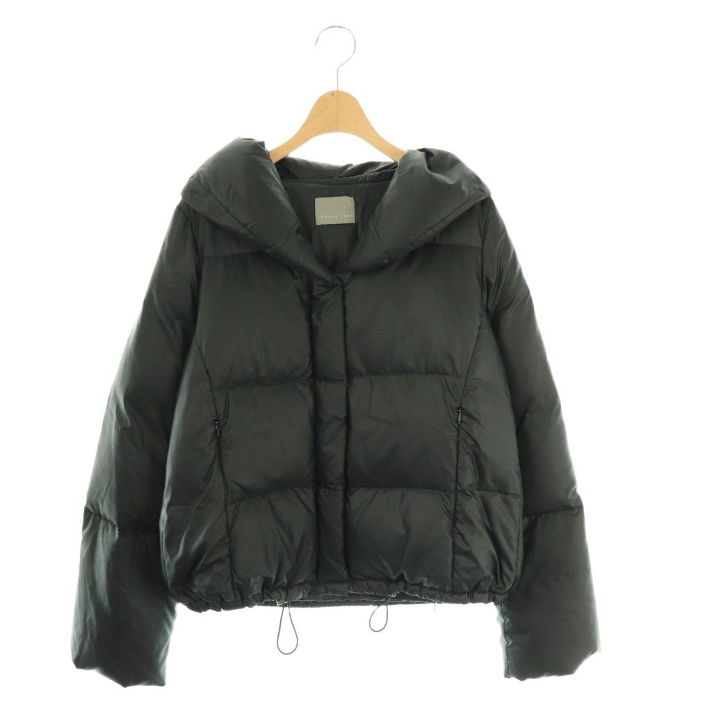 【クリーニング済】theory luxe セオリーリュクス　ダウンジャケット黒 セオリーリュクス theory luxe ショールカラー ダウンジャケット