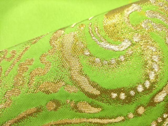 平和屋着物○西陣 川島織物 六通柄 本袋帯 宝相華 金銀糸 正絹 逸品