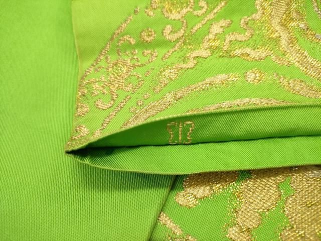 平和屋着物○西陣 川島織物 六通柄 本袋帯 宝相華 金銀糸 正絹 逸品