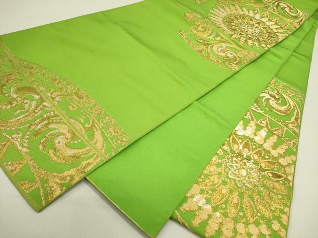 平和屋着物○西陣 川島織物 六通柄 本袋帯 宝相華 金銀糸 正絹 逸品