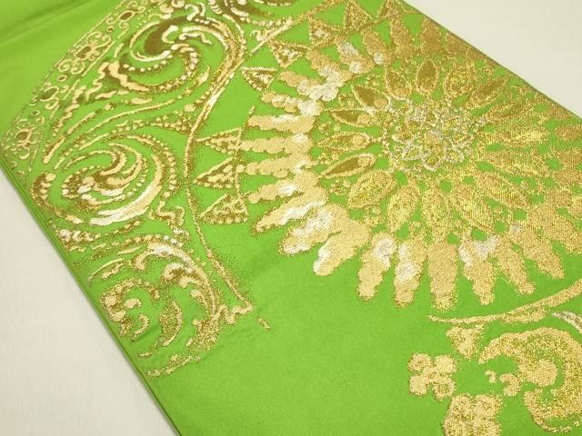 平和屋着物●西陣　川島織物　六通柄　本袋帯　宝相華　金銀糸　正絹　逸品　DAAY2642op 平和屋着物○西陣 川島織物 六通柄 本袋帯 宝相華 金銀糸 正絹 逸品