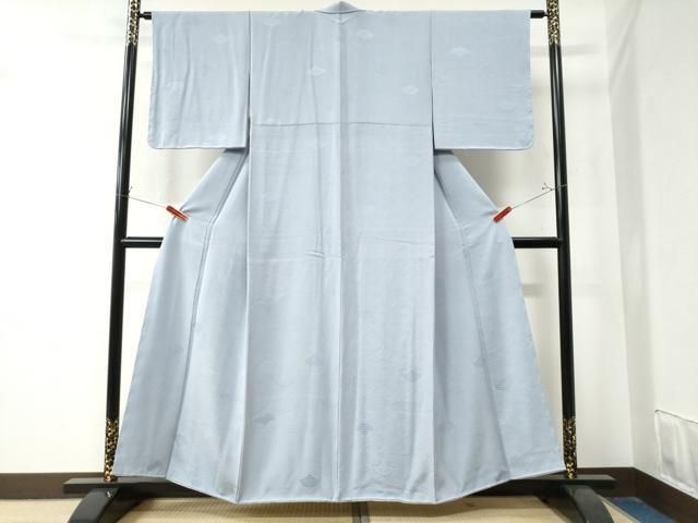 平和屋着物●上質な色無地　青海波地紋　月白色　正絹　逸品　未使用　CAAZ3196yc 平和屋着物○上質な色無地 青海波地紋 月白色 正絹 逸品 未