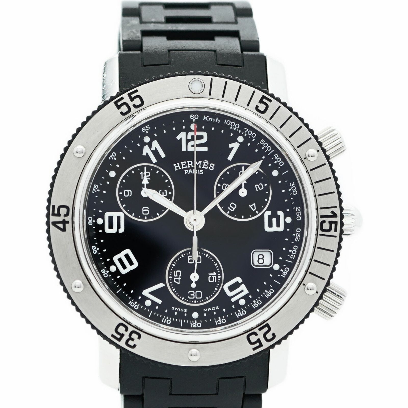 値下げしました！エルメス クリッパー 腕時計 黒文字盤 美品】HERMES クリッパー メンズ 黒文字盤入荷！【ヴィンテージ品