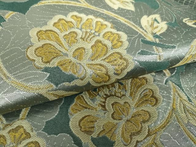 平和屋着物○西陣 川島織物 六通柄 本袋帯 更紗花鳥文 金銀糸 正絹