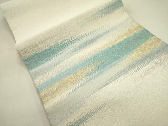 平和屋着物○爪掻き本綴れ 八寸名古屋帯 霞文 金銀糸