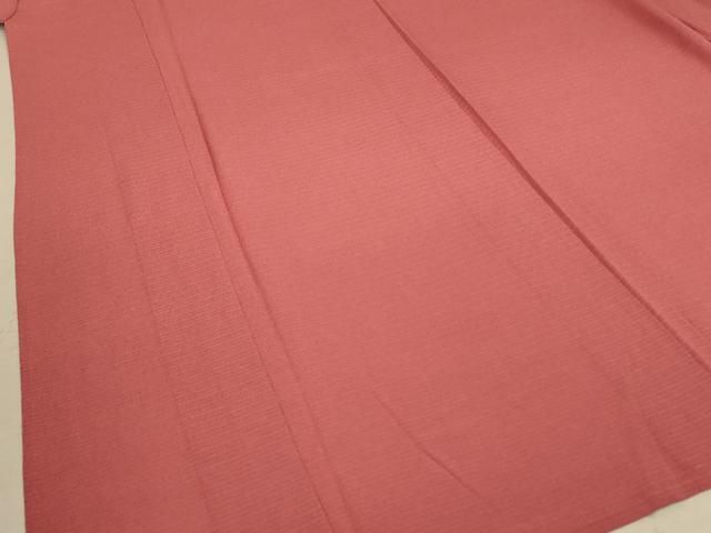 平和屋着物＊夏物 色無地 絽縮緬 浅緋色 正絹 逸品 AABC6961jd 平和屋