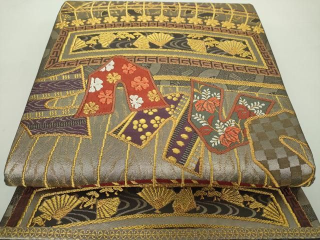 平和屋着物○皇室献上作家 北出与三郎 六通柄 本袋帯 松風琴桂文様 金