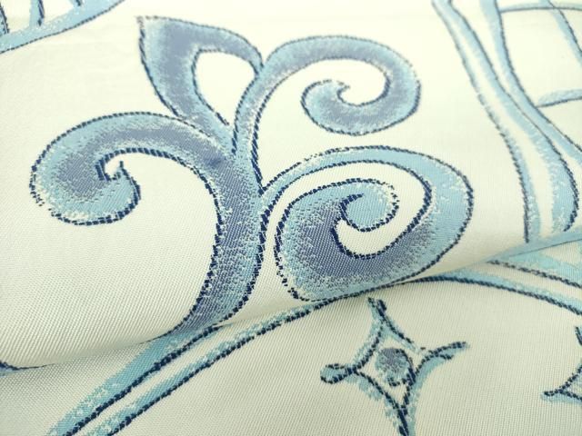 平和屋着物●西陣　じゅらく謹製　六通柄　本袋帯　陶彩　草花文　正絹　逸品　DAAY1883ps 平和屋着物○西陣 じゅらく謹製 六通柄 本袋帯 陶彩 草花文