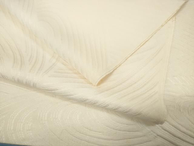 平和屋着物○創業460年・千總 白生地 反物 着尺 立波地紋 生成り色