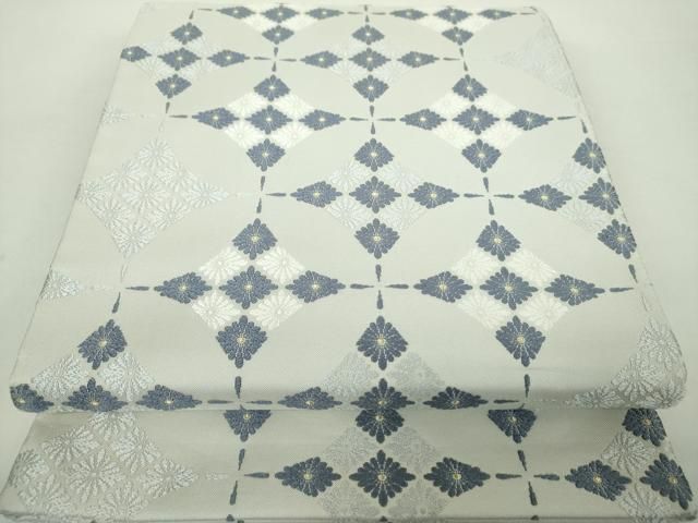 平和屋着物●両面　六通柄袋帯　唐織　七宝花文　金糸　正絹　逸品　DAAY1889ps 平和屋着物○両面 六通柄袋帯 唐織 七宝花文 金糸 正絹 逸品