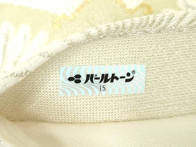 平和屋着物○六通柄袋帯 唐織 若松葉 金銀糸 正絹 逸品 DAAY1890ps