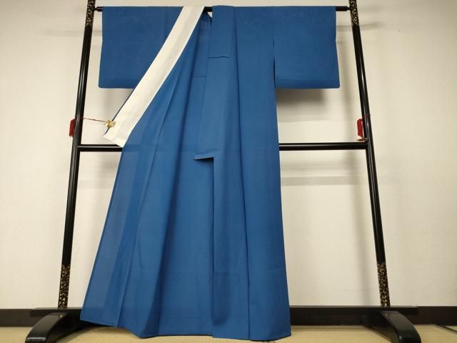 平和屋着物＊夏物 色無地 露芝紋紗 錆色 正絹 逸品 未使用 AABD3395jd