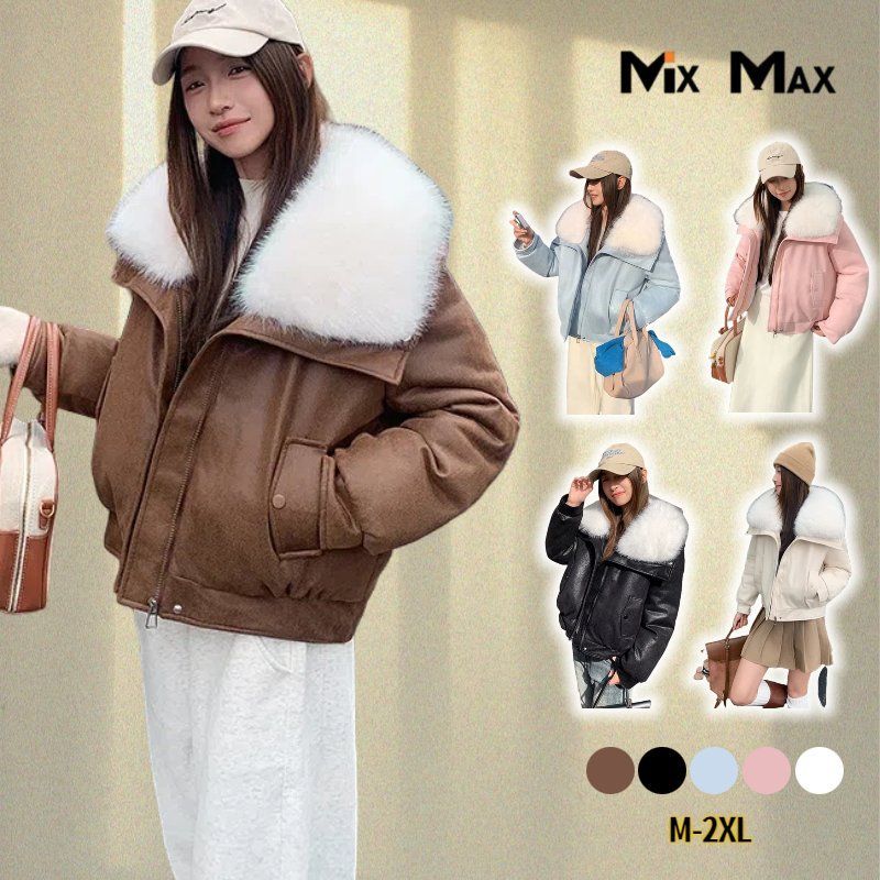 中綿コート puレザー レディース ファー付き puジャケット ダウン ジャケット コート 秋冬 アウター 防寒 冬コート ショットコート 抜け感 
