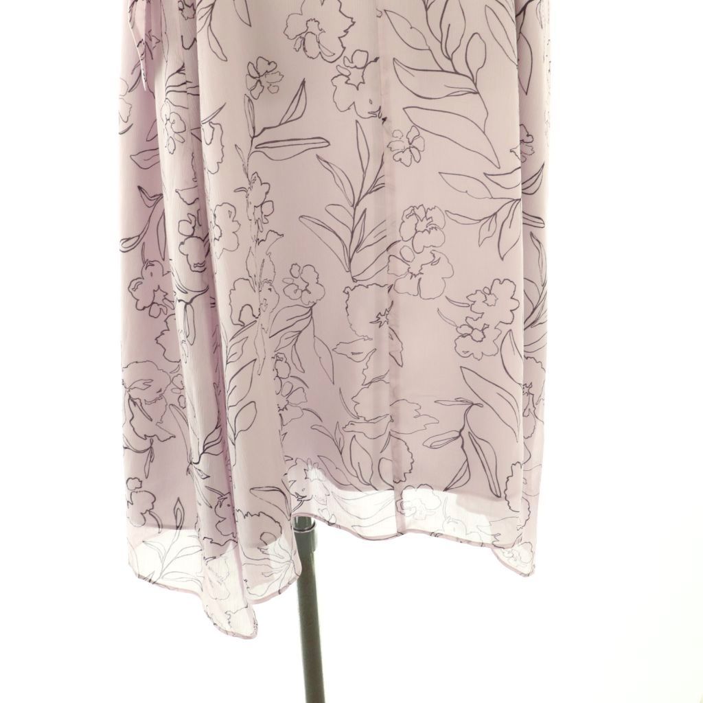 Epine フラワープリント ノースリーブワンピース Demi-Luxe BEAMS ワンピース フラワープリント フリルネック