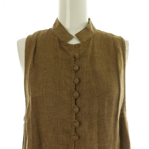 新品　todayful リネンオーバーベスト⭐︎ブラウン 36 新品 todayful リネンオーバーベスト⭐︎ブラウン 36 TODAYFUL