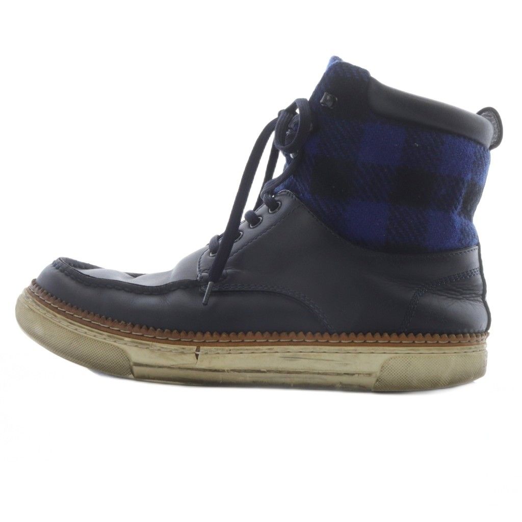 Louis Vuitton ハイカットスニーカー　サイズ7.5 ルイヴィトン LOUIS VUITTON チェック切替 ハイカット スニーカー 7.5