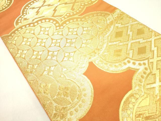 平和屋着物○西陣 川島織物 六通柄 本袋帯 雲取吉祥文 金糸 正絹 逸品