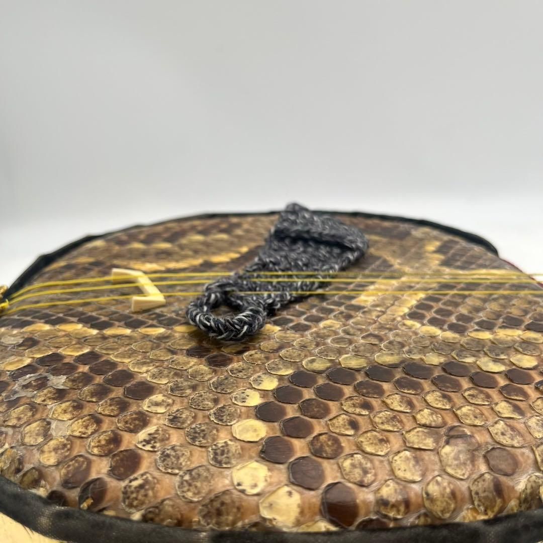 良品】 三味線 本蛇皮 黒漆 太さ2.4cm 和楽器 弦楽器 - メルカリ