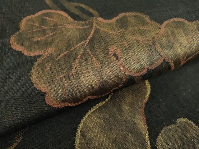 平和屋着物○スリーシーズン 春夏秋 つけ帯 綴れ 霞文 鳥獣戯画 金糸