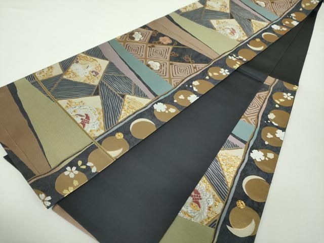 新品　薄桜にゴージャスな金糸たっぷりの素晴らしい色留訪問着　2ウェイ袋帯　5点 平和屋着物○六通柄袋帯 舞桜 花兎 鳳凰 金銀糸 正絹 逸品 DAAY1865ps