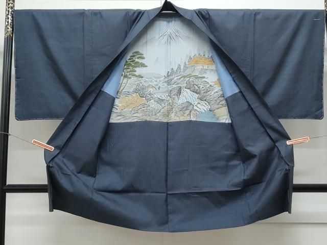 平和屋着物○男性 本場大島紬 アンサンブル 100亀甲 総詰め 正絹 逸品