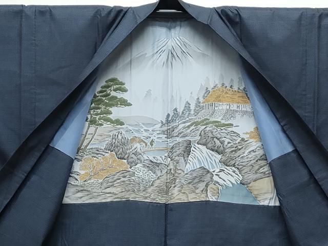 平和屋着物○男性 本場大島紬 アンサンブル 100亀甲 総詰め 正絹 逸品