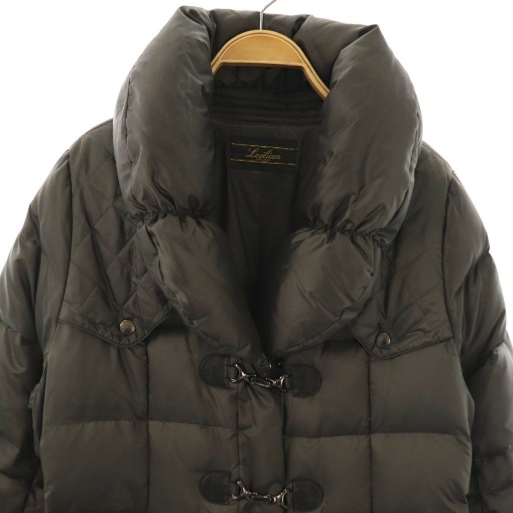 レリアン Leilian ダウンコート アウター 大きいサイズ 13+ グレー /CX